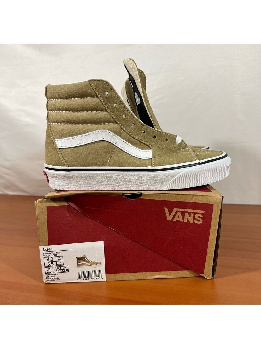 Vans NEW Unisex Sk8-Hi Cornstalk True White Shoe Size 5.5 or 4 #B1143